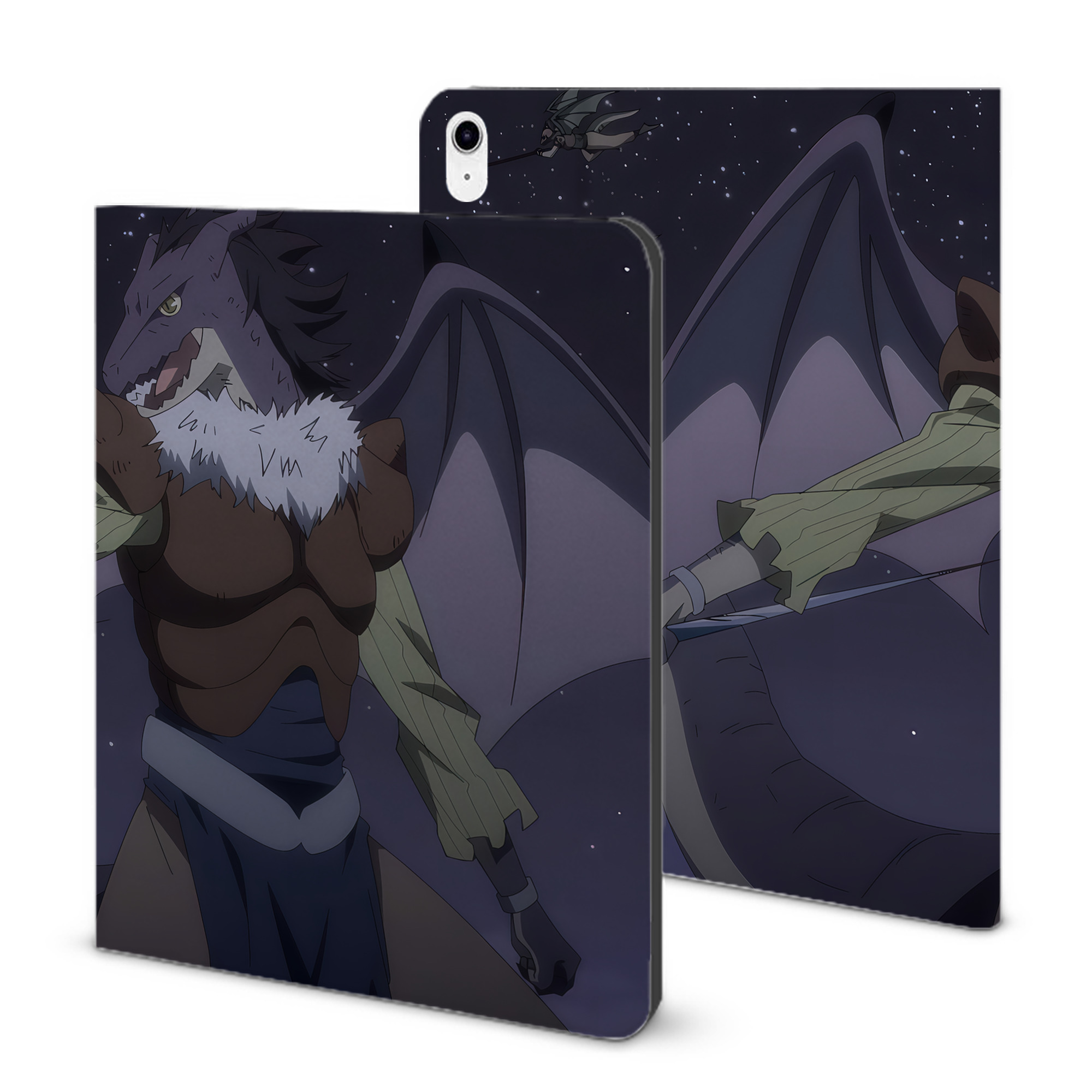 （画像用） 転スラ Regarding Reincarnated to Slime IPad ケース ブック型 PUレザー TPU 耐衝撃 軽量 薄型 ペン収納なし 全面保護 IPad 各モデル対応